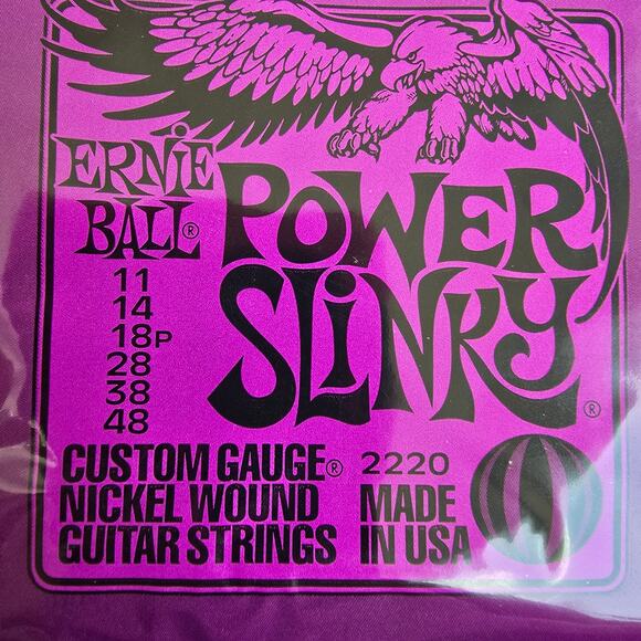 Ernie Ball 2220 Power Slinky Nickel Electric Guitar Strings for Rock Blues 11-48 - Picture 2 of 5